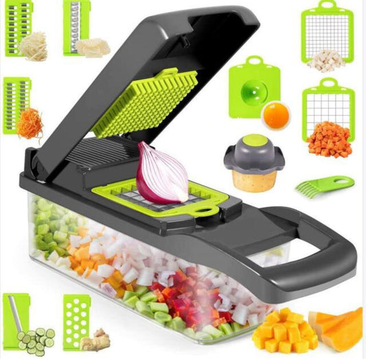 10-in-1 Vegetable Chopper & Slicer – Multi-Blade Kitchen Cutter