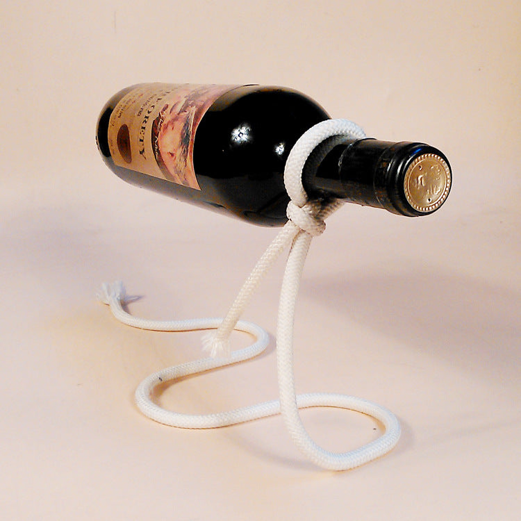 Floating Rope Wine Rack - Modern Home Decor