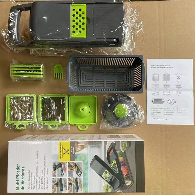 10-in-1 Vegetable Chopper & Slicer – Multi-Blade Kitchen Cutter