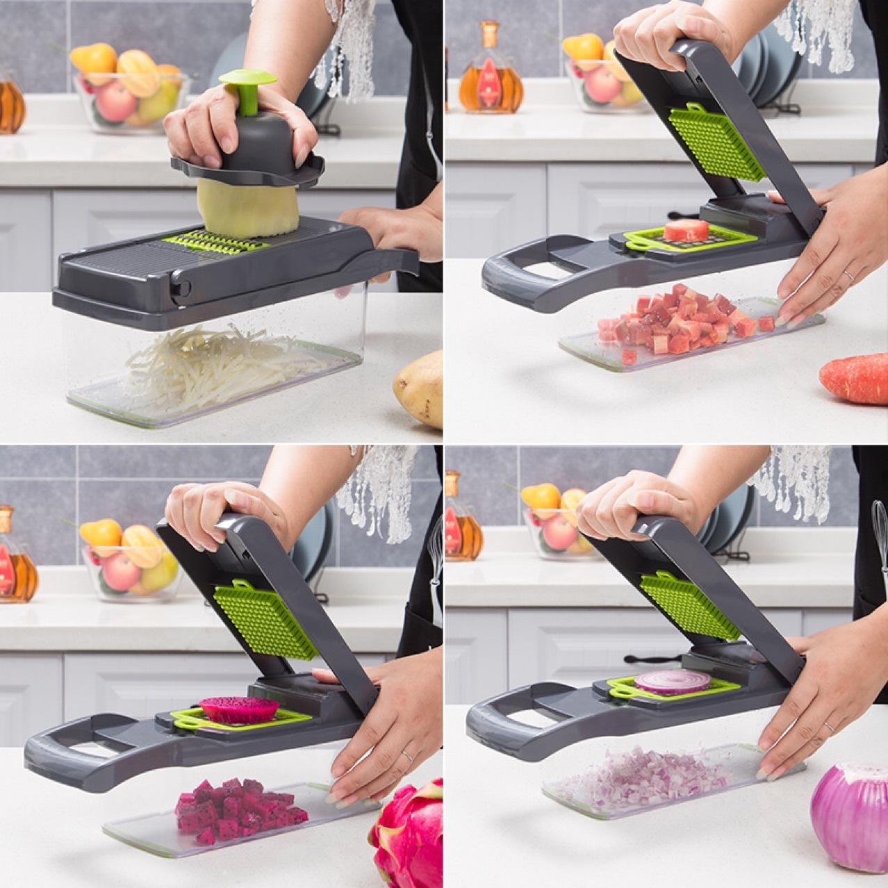 10-in-1 Vegetable Chopper & Slicer – Multi-Blade Kitchen Cutter