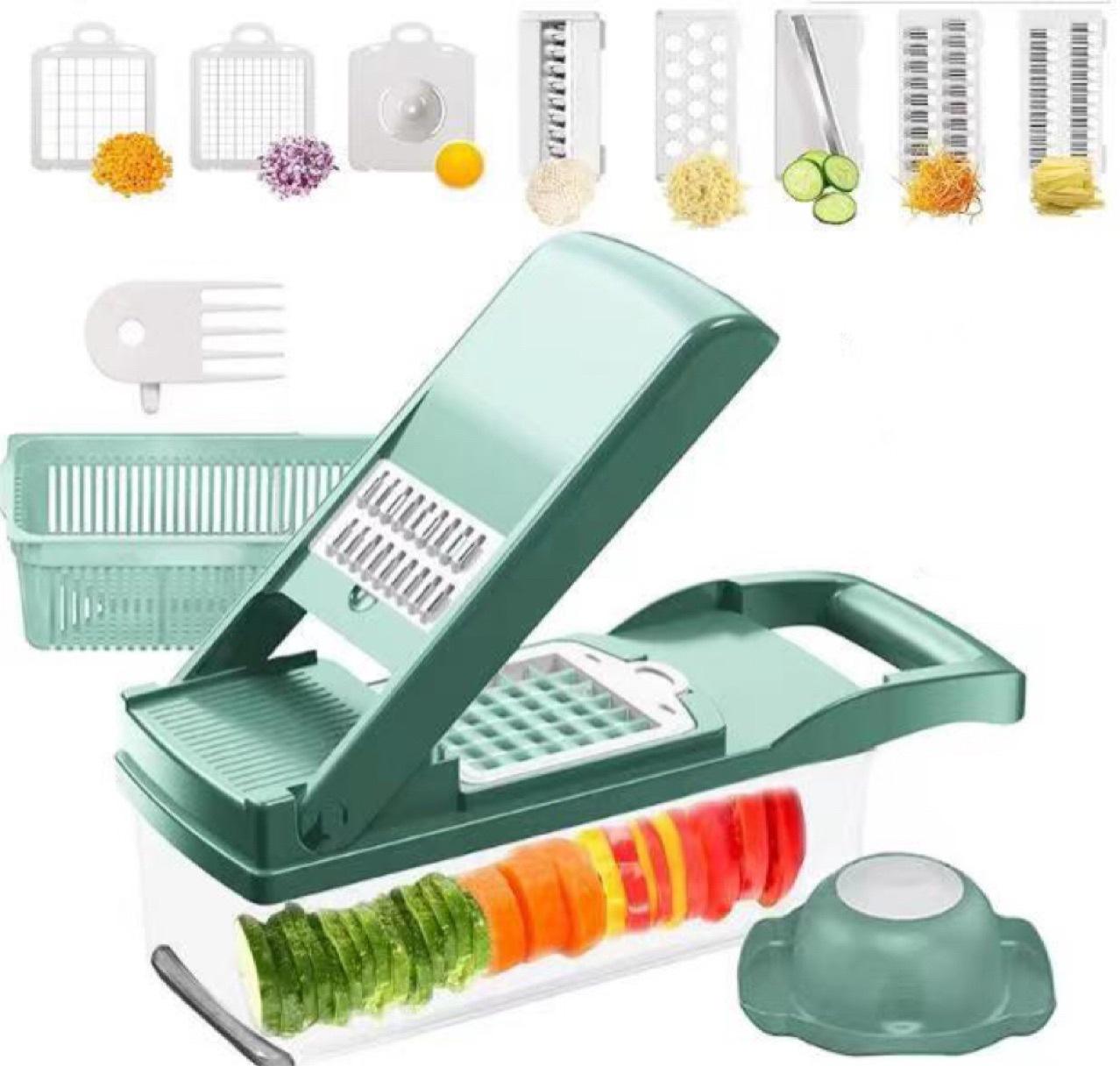 10-in-1 Vegetable Chopper & Slicer – Multi-Blade Kitchen Cutter