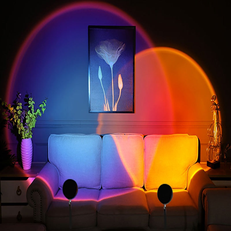 Sunset Projection Lamp – Adjustable Halo LED Light