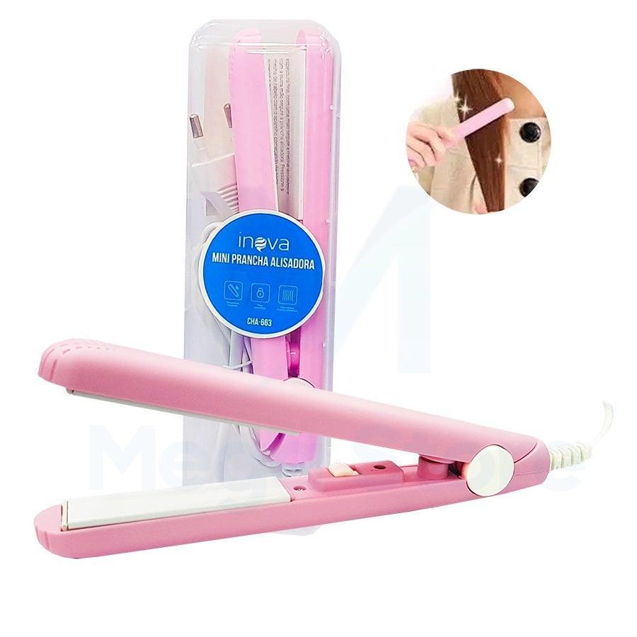 Mini Ceramic Hair Straightener & Curler – Portable Dual Voltage Styling Tool