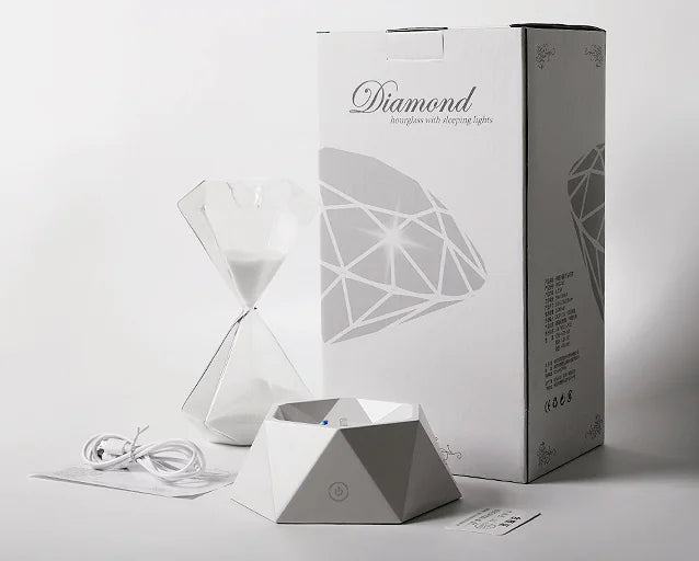 Diamond Hourglass LED Sleeping Lamp – USB Rechargeable Ambient Light