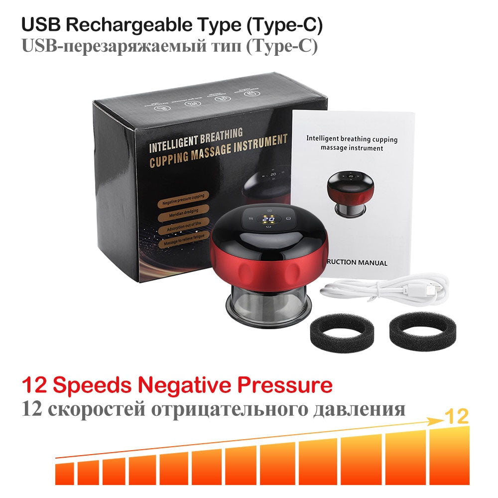 Anti-Cellulite Therapy Massager – Cupping, Scraping & Red Light Device